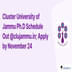 Cluster University of Jammu Ph.D Schedule Out @clujammu.in; Apply by November 24
